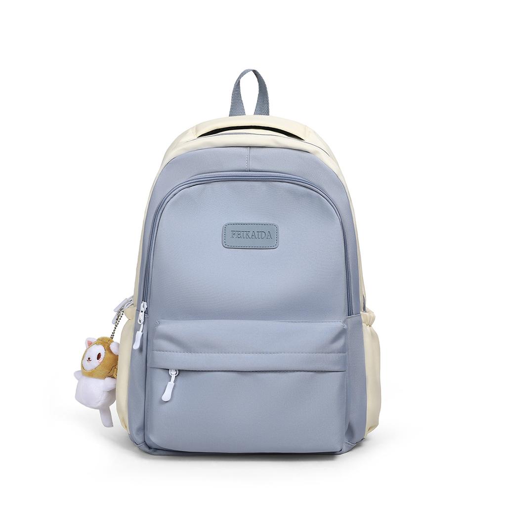 Summer School Bag Female High School Student Junior High School Student College Student Backpack Female Large Capacity Contrasting Color Backpack