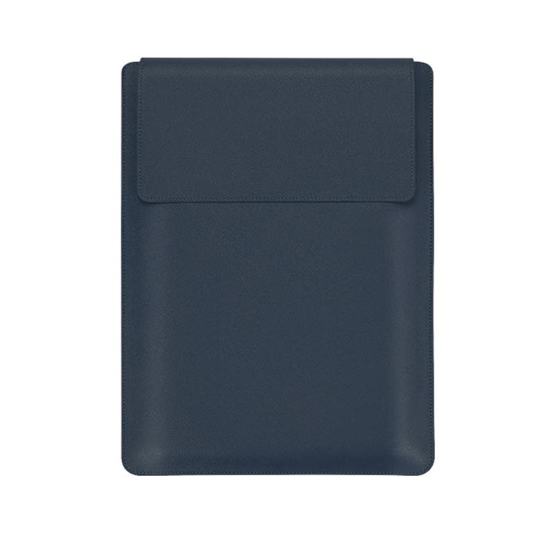 PU Leather Laptop Bag with Multifunctional Cooling Stand Mouse Pad 13.3-14inch 15.4-16inch Laptop Sleeve Power Storage Bag for 15.4-16inch