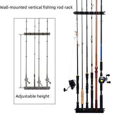 Portacanne da pesca verticale a parete per canne da mare, da roccia e da luya