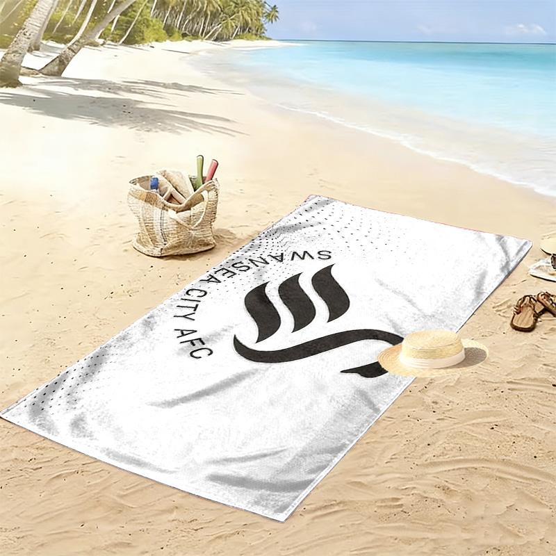 Swansea City AFC Print Strandtuch, Großes Weiches Schnelltrocknendes Handtuch für Strand Camping Schwimmen