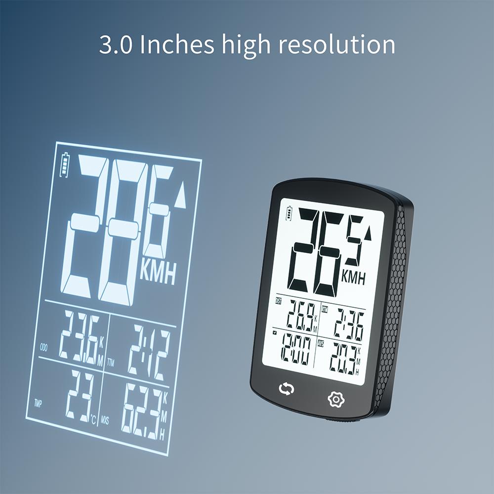 Bike Computer Large Screen Ultra-Long Life Battery Multi Function  Wireless Bicycle Speedometer Odometer with Backlighter with