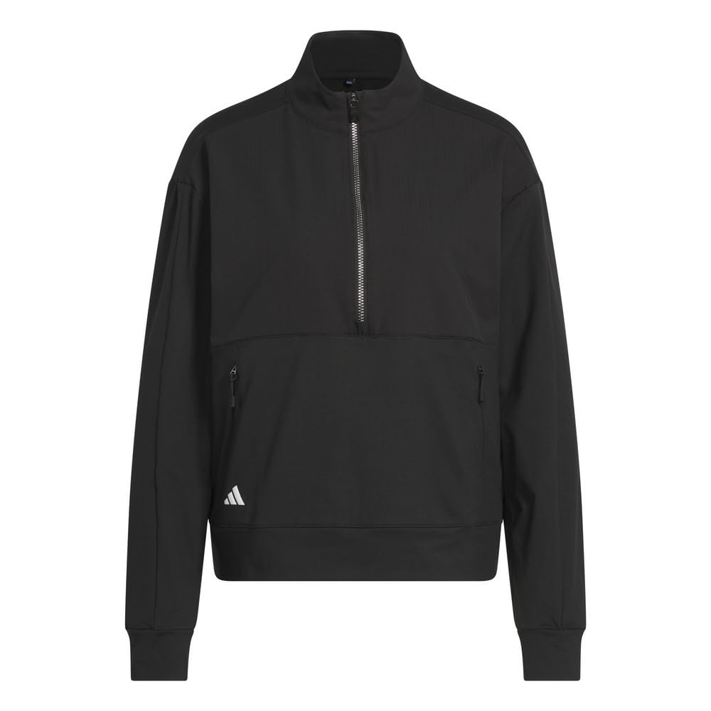 Adidas Golf Adizero Fabric Mix Long Sleeve Golf Black Women's Half-Zip Jacket,