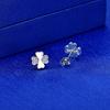 Anti-allergic Four-leaf Clover Earrings Floral Diamond-set Fashionable Flowers Full Diamond Earring Decoration