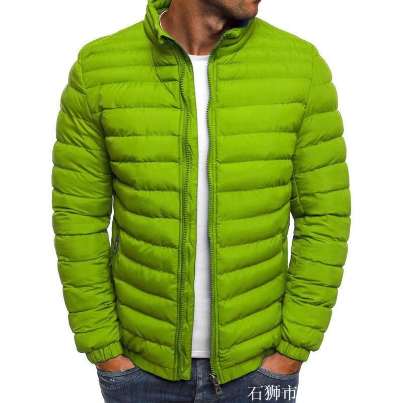 2025 European and American Autumn and Winter New Solid Color Cotton-padded Jacket Simple Atmosphere Men's Cotton Clothes