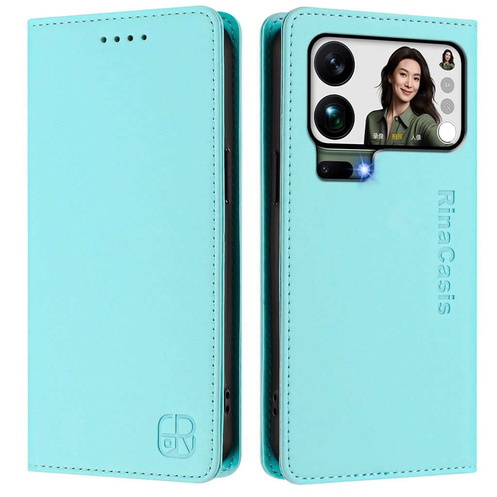 For Xiaomi 17 Pro Max Leather Case RINACASIS RC01 Phone Cover with RFID Blocking Wallet Stand