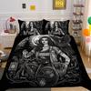 Beauty Skull Printed Comforter Cover Set Twin Size Polyester Home Bedclothes Highend Soft Duvet Cover Set