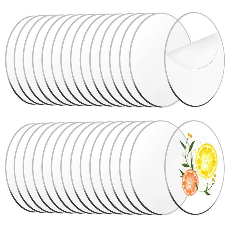 

M-Modern-30 Pieces Clear Acrylic Circles, Round Acrylic Blanks Discs Round,For Halloween Christmas Ornament DIY Craft (6 Inch) прозорий