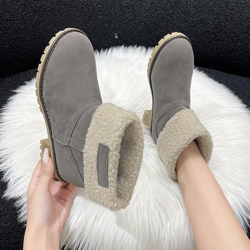 Fashion Winter Women Snow Boots Retro Luxury Comfort Ankle Boots Women 2025 New Keep Warm Booties Platform High Heels Cotton Shoes Women