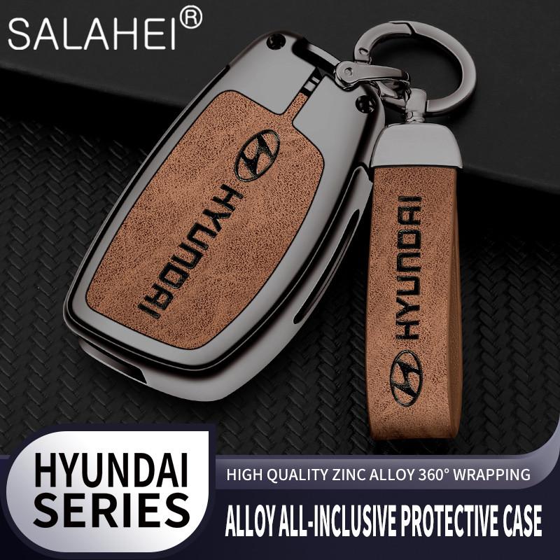 Car Key Case Cover Zinc Alloy Shell Keyring Pendant For Hyundai Ix35 I40 I20 I10 Tucson Elantra Creta Sonata Ioniq Accent Creata