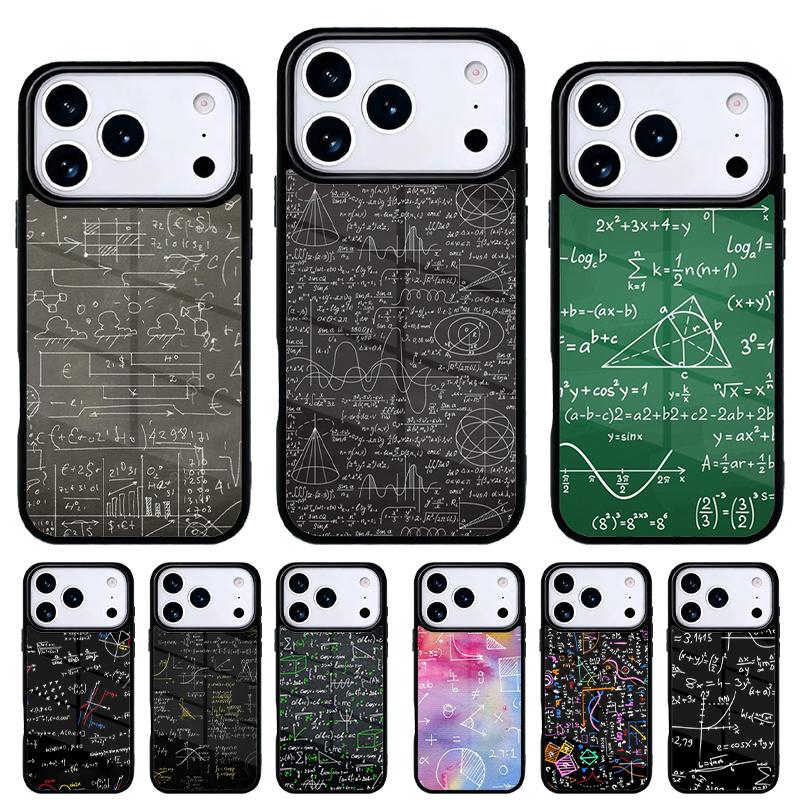 Funny Math Formulas Equations Phone Case for iPhone 17 16 15 14 13 Pro Max Back Cover for 12 11 Pro Coque