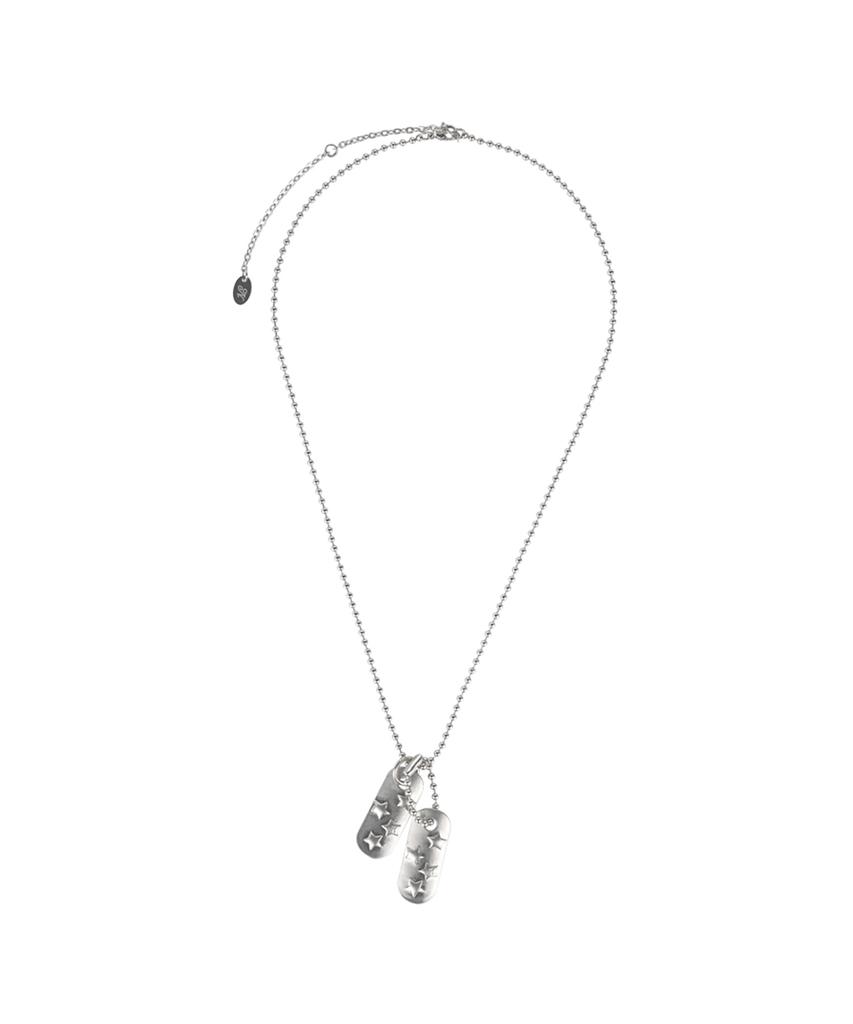 Nff Star Tag Necklace-Silver