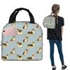 Tri Color Corgi Dog Insulated Lunch Bag for Women Kids Portable Food Boxes Thermal Lunch Box Tote