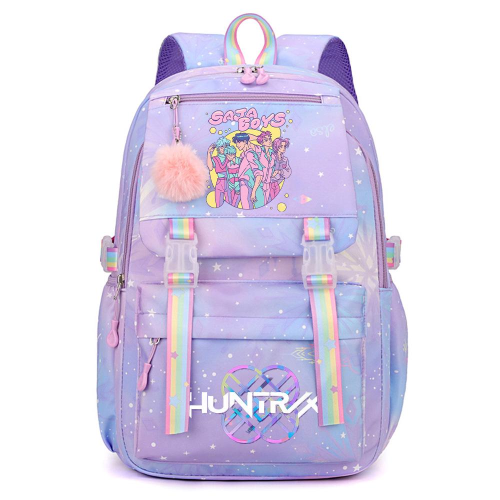 K-Pop Dämonenjäger Bedruckter Wasserdichter Rucksack mit Großer Kapazität Teenger Schüler Mädchen Junge Schultasche Buchtasche Damen Große Kapazität Reisetasche Geschenk