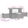 Garden Sofa Set with Cushions and Storage Black Poly Rattan