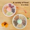 18cm Snack Spinner Container 5 Compartments Snack Box Divided Box With Button Lid Snacker Container For Kitchen Balanced Meals
