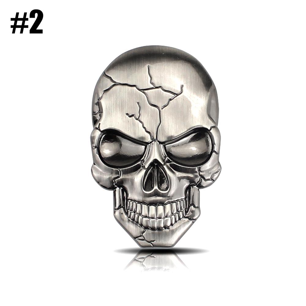 

1Pcs 3D Metal Devil Skull Car Emblem Sticker Chrome Auto Badge Sticker Bumper Decal for Car SUV Truck Motorcycle 2