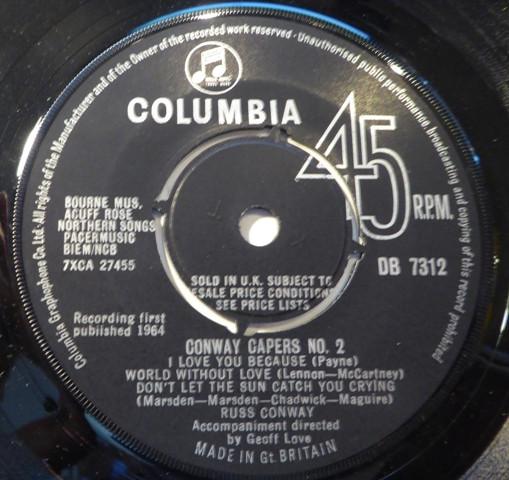 

7-дюймовая пластинка RUSS CONWAY Conway Capers No. 2 DB7312 Columbia 1964 Великобритания Поп Б/у