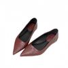 Temperament inner height increase pointed tip shallow mouth single shoes women's 2025 new spring and autumn French simple commuter ladyshoes