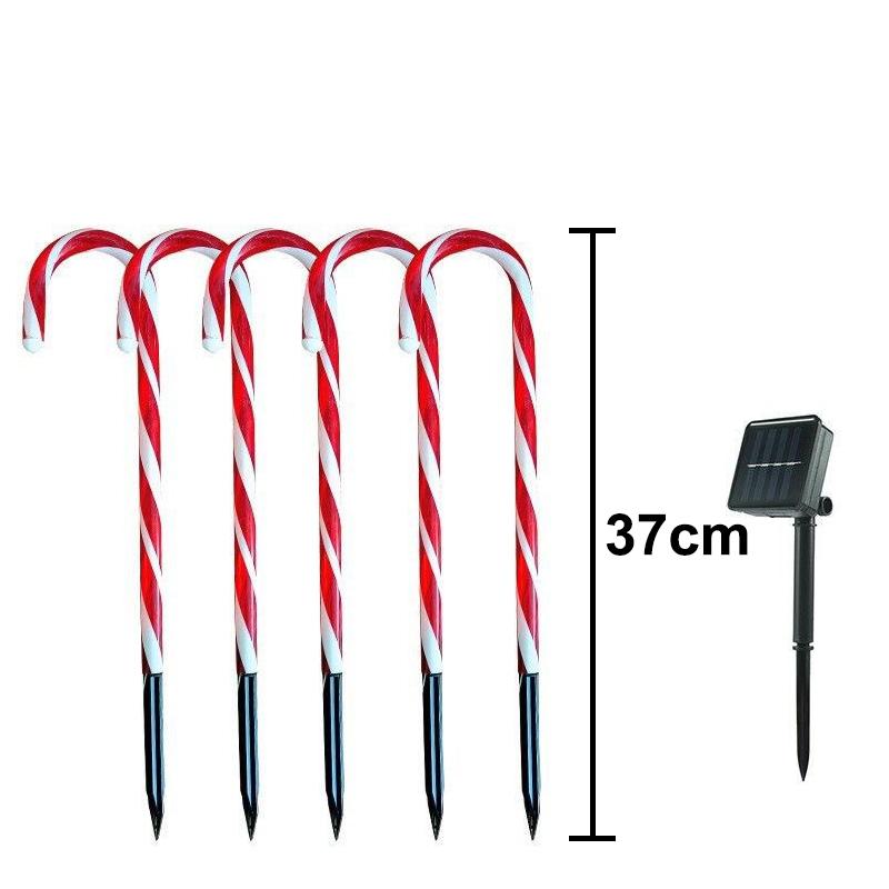 

Solar Patio Lights LED Outdoor Waterproof 8 Modes Christmas Candy Cane Solar Lamp for Garden Yard Pathway Street Decorations теплим білим кольором