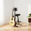 Height-Adjustable Guitar Stool with Backrest Foldable Anti-Slip