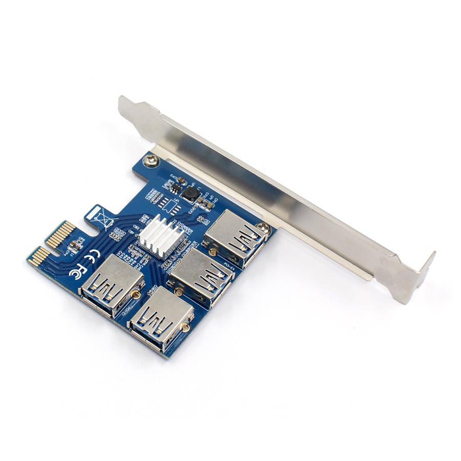 Riser Card PCI-E USB3.0 Port Multiplier Express PCIe 1 To 4 PCI-E