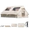 ShinHye Air Tent Inflatable Tent Person Lodge Style 420D Oxford Fabric Large Transparent Skylight Mesh Window Chimney Hole Family Tent Easy Assembly