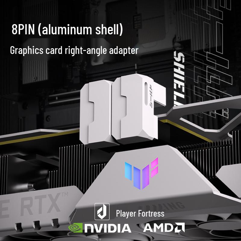 8PIN Graphics Card Adapter 180° Power Elbow 203069 for Host Case Decoration