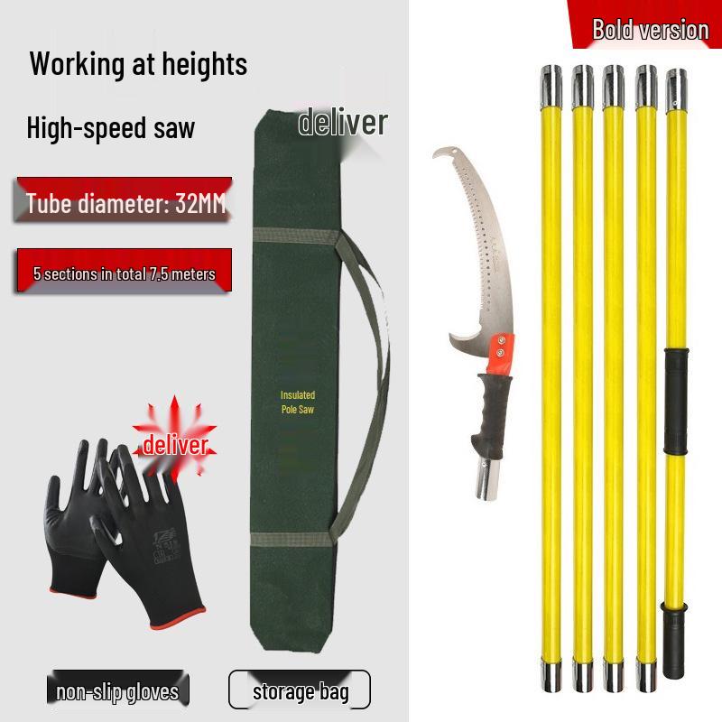 Telescopic Insulated Pruner: Multifunctional High Branch Hand Saw for Safe Tree Trimming