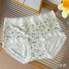 Sweet Floral Lace Trim Panties for Girls: Comfortable, Breathable, Skin-Friendly, Mid-Rise Briefs with Extended Crotch