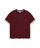 ALVINCLO Plain Color Block Roll-Up Short Sleeve Tee Ast3682 (4 Colors)