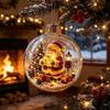 8Pcs 3D Glowing Christmas Story Ornament   3.15 Inch Miniature Diorama Ball with Warm LED Light   Shatterproof Plastic Holiday Tree Decor Gift