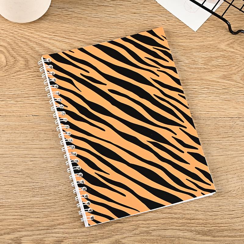 

Leopard Print Series Sticker Notebooks A5 Size Double-sided Release Paper Books Tape Sticker Handbook Material Collecting Book