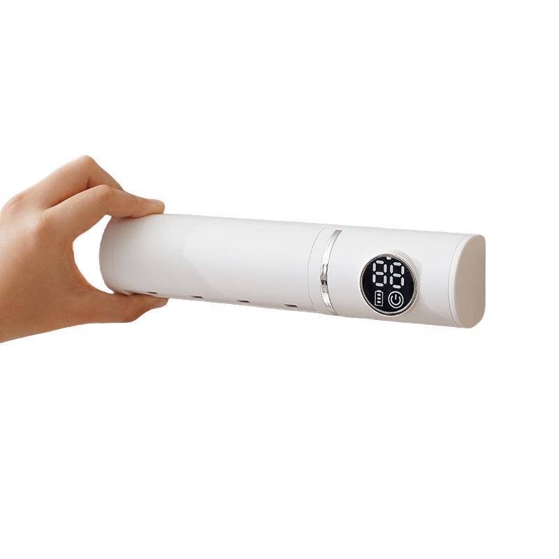 Wall-mounted UV Toothbrush Sterilizer with Dual Compartments and Automatic Charging