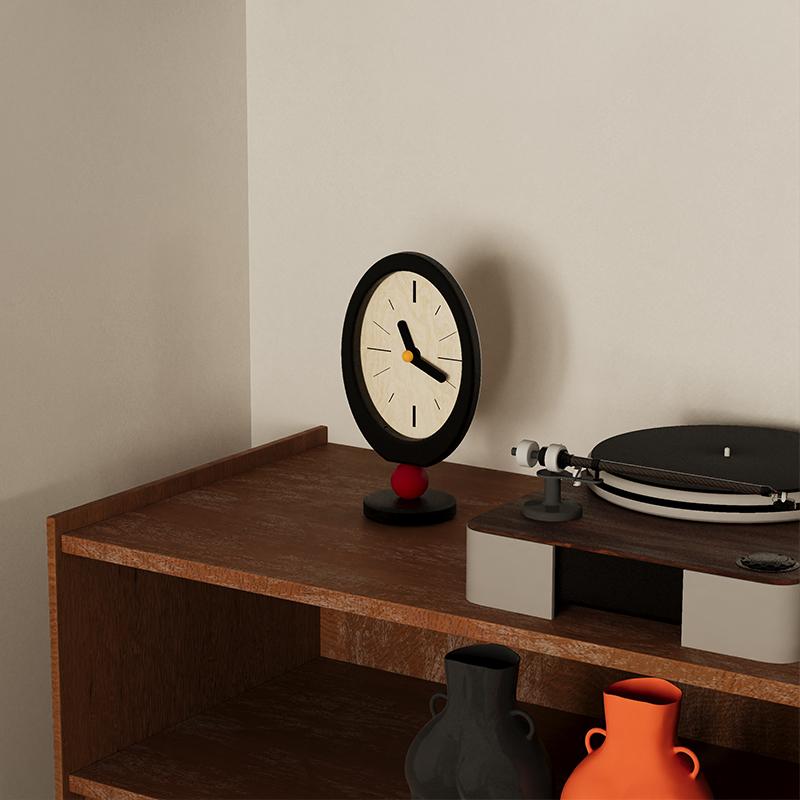 Wooden Table Clocks Living Room Coffee Table Desktop Clock Bedroom Silent Simple Desk Watch Interior Decoration Accessories