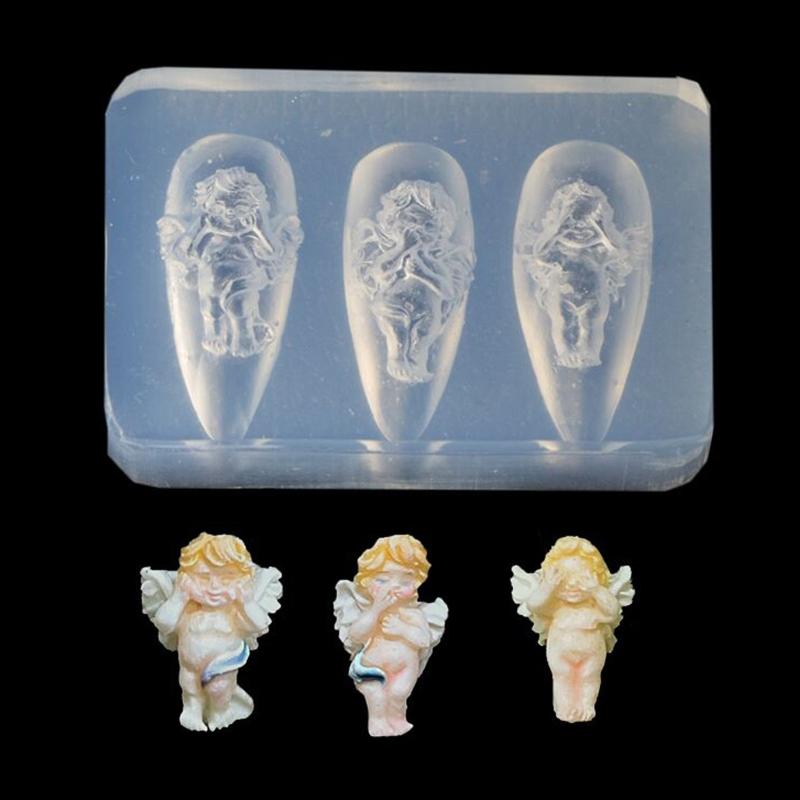 Angel Cupid Magic Wand Silicone Mold Nail Art Carving Mold Suitable for Diy Nail Art Decoration Supplies Nail Tool