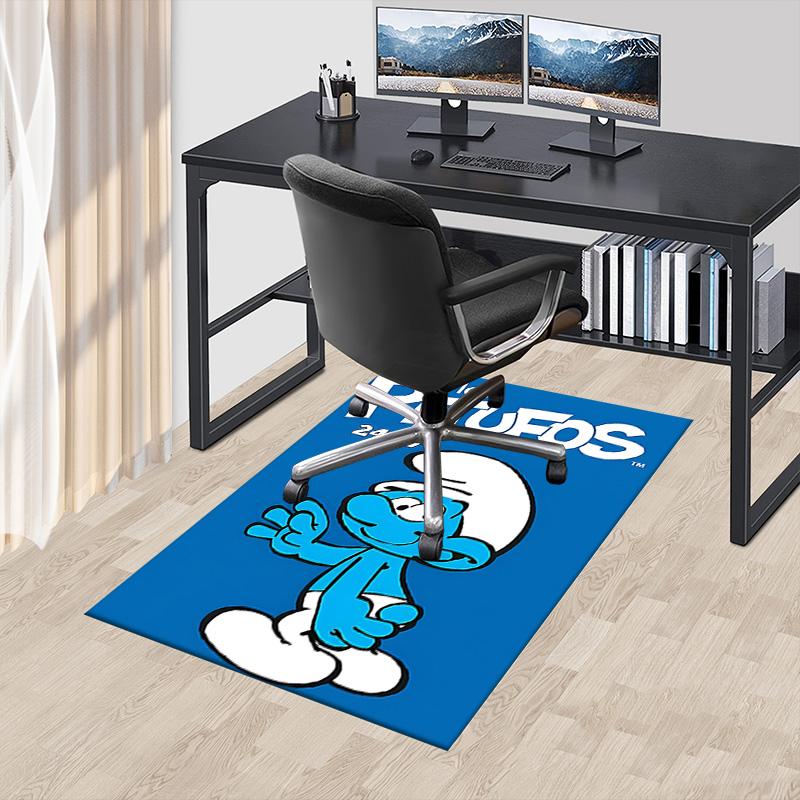 1pc Smurf Cakes Celebration Carpet for Playroom Bedroom Living Room Sofa Home Decor,kids Game Area Rug Non-slip Floor Mat Y72389
