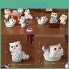 Adorables Figurines de Chat Malicieux en Résine Pour Jardins Miniatures et Terrariums