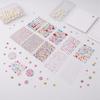 10 Sheets Rhinestone Jewel Stickers Self Adhesive Acrylic   Jewel Stickers Flat Back Pearls for Nail Art Scrapbooking Crafts