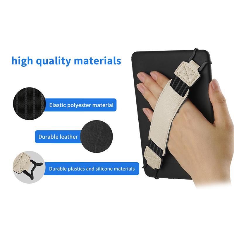 Leder Handschlaufe für 6-11" Tablet Ständer Haltegriff Sicherheit für iPad Xiaomi Samsung für Kindle Kobo Voyaga E-Reader Halter