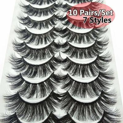 Mehrschichtiger Effekt Wispy Flauschiges 3D Nerzhaar Falsche Wimpern Wimpernverlängerung Volles Volumen Dick
