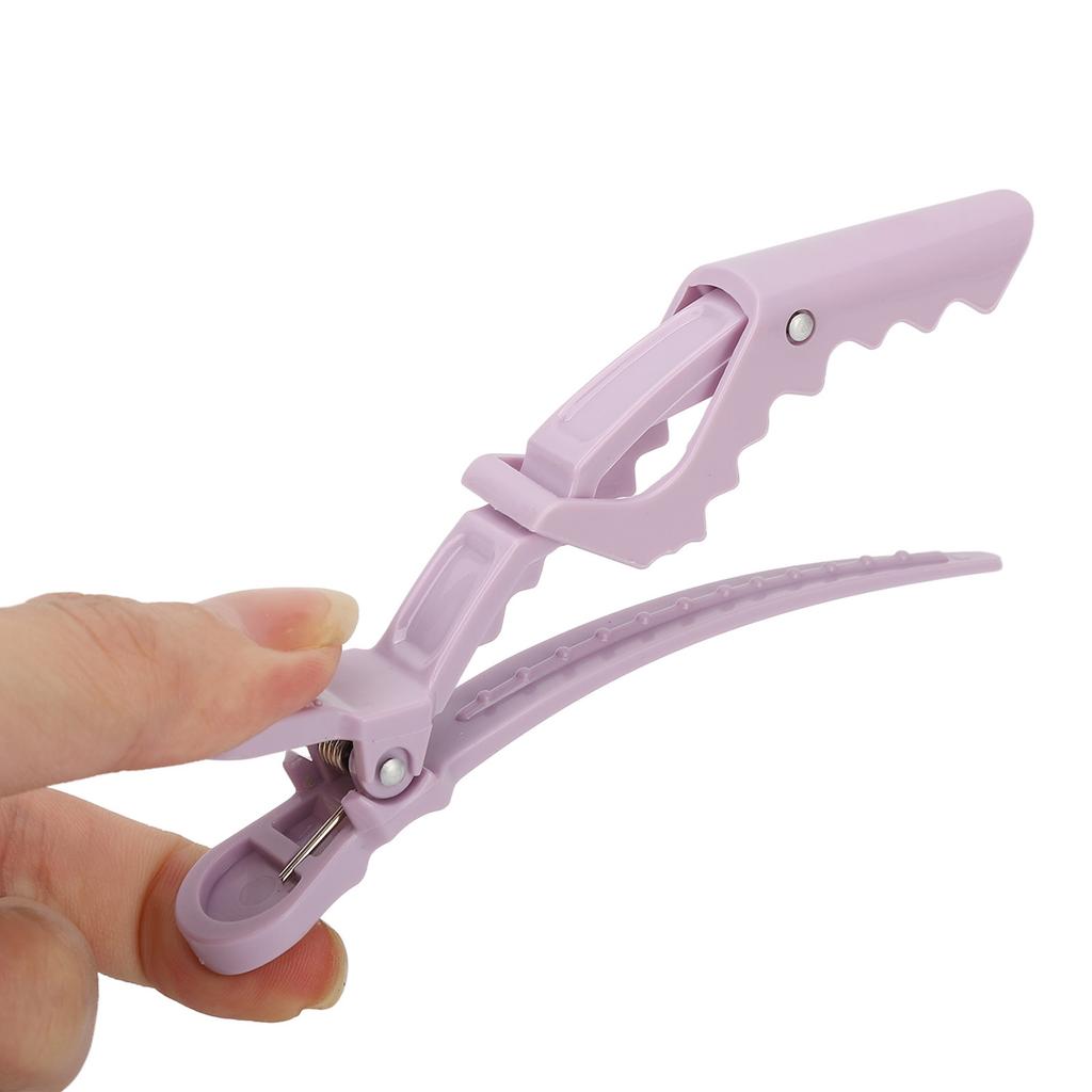 6 Pcs Hair Styling Clips Purple Anti Slip Deformation Proof Hair Sectioning Partition Clips for Dyeing Salon