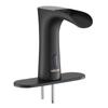 Touchless Bathroom Sink Faucet, Automatic Motion Sensor Waterfall Restroom Toilet Faucet with Hole Cover Plate, Modern Electronic Sensor Hot/Cold