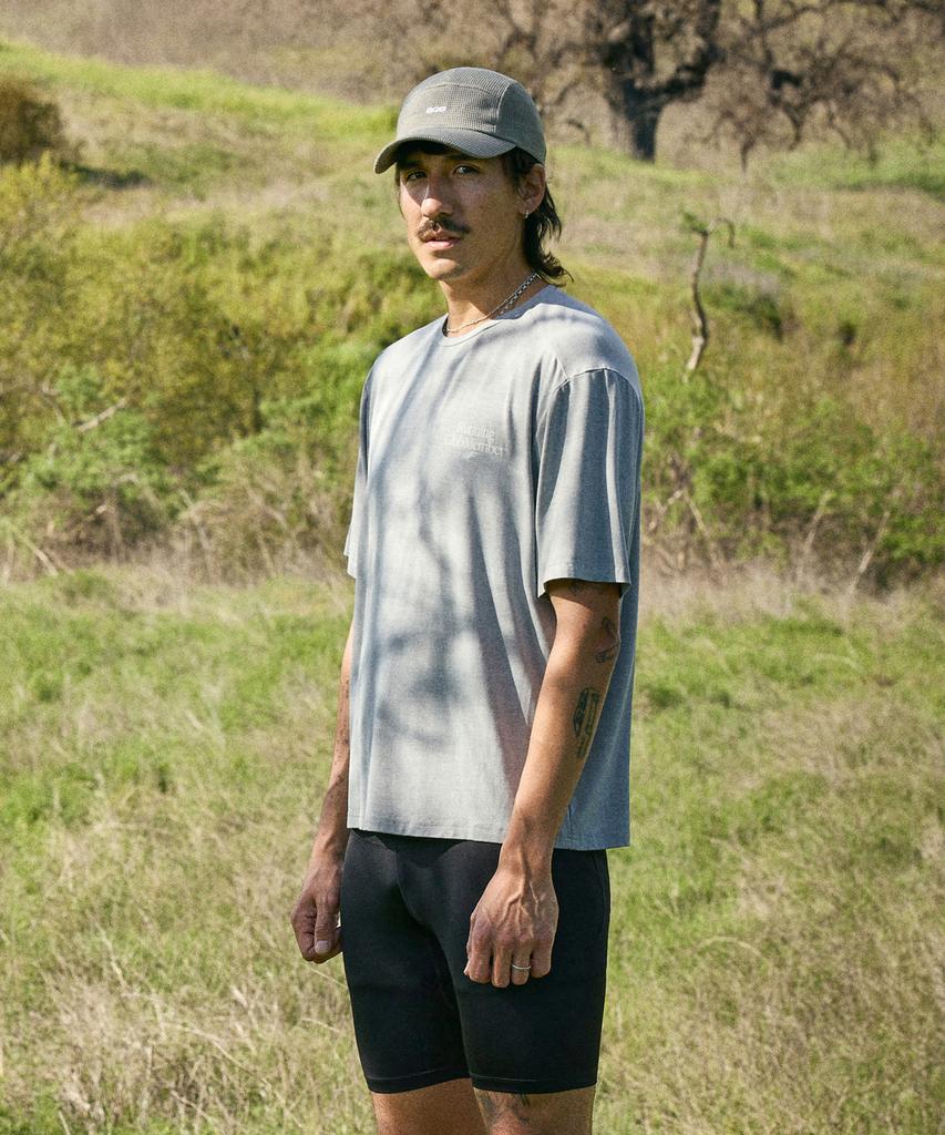 Peullukeu Crop Run Cool Dry Pigment Short Sleeve T-Shirt Light Grey Fst743C