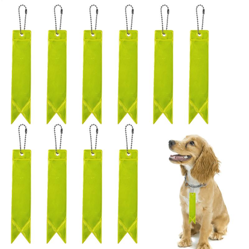 10Pcs Safety Reflector Pendant Clothing Safety Reflective Keychain Pendant Lightweight Portable Outdoor Tool For Running Cycling