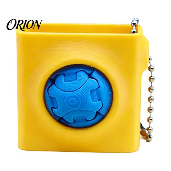 Decompression Ball Transformable Squeeze Ball, 3D Printed Portable Stress Toy, Small Handheld Anxiety Reducer Fidget Keychain for Adults, Office Desk жёлтый