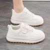 Thick soled white shoes for women mesh shoes for autumn  breathable and casual sports board shoes for students