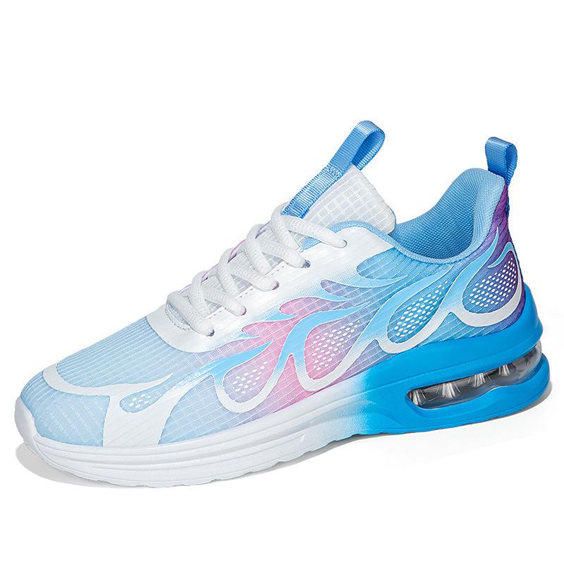 

Air cushion women s shoes running shoes flying woven mesh shoes lace-up size sports shoes women s flat bottom shock absorption casual shoes large size 43