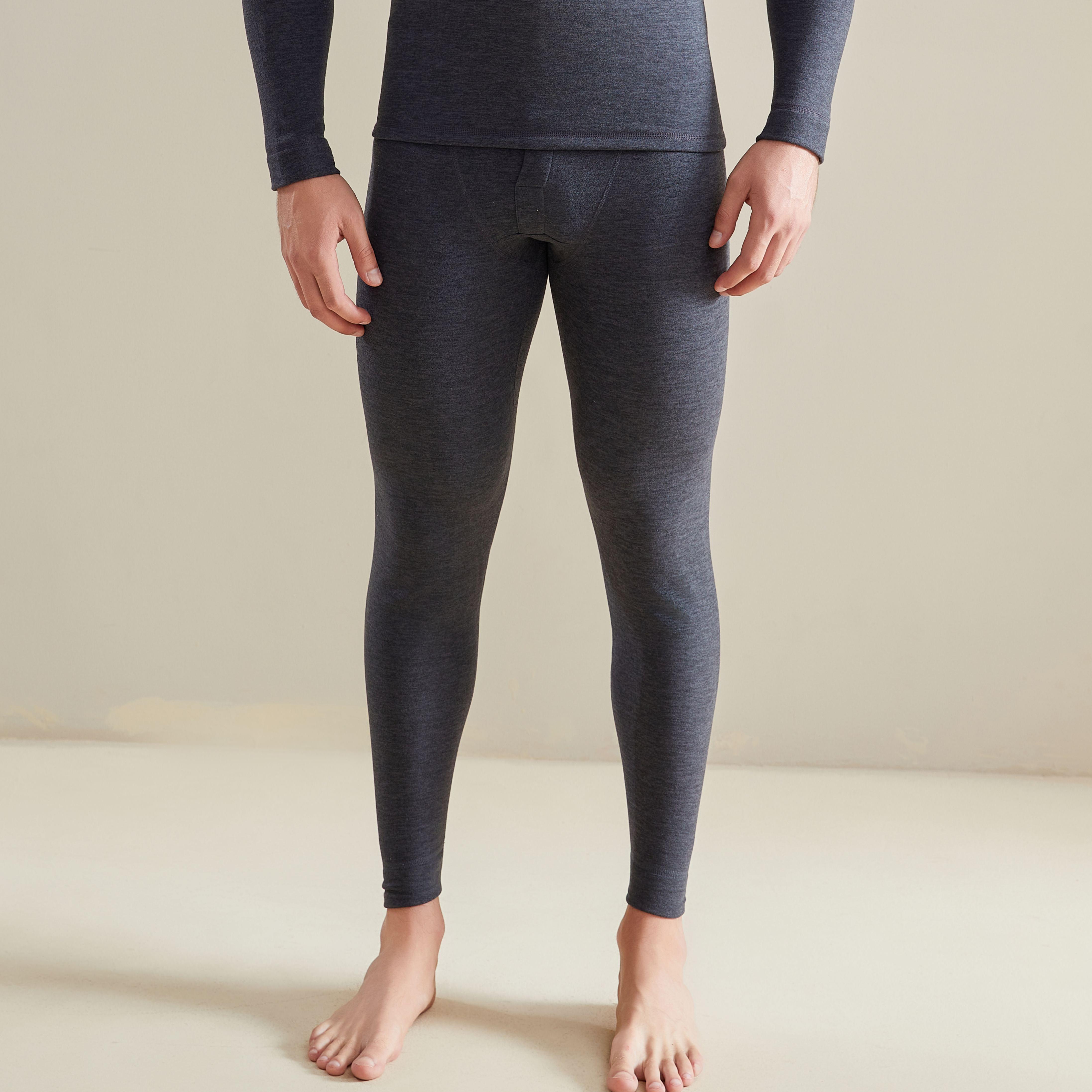 

Лонг Джонс, зимнее мужское термобелье, мужские леггинсы, брюки-термос, шерстяные утепленные теплые брюки 4XL серый