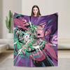 Reze Anime Girl Blankets C-Chainsaws Plush Vintage Warm Throw Blanket for Chair Covering Sofa Autumn/Winter