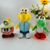 Paper Mario Stil Flaches Plüschset - 2D Yoshi, Goomba, Koopa Troopa Stoffpuppen, Kleine Weiche Videospiel-Charakter Sammlerstücke für